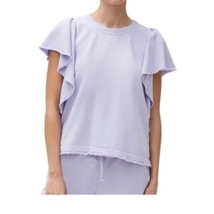 Evereve Michael Stars Ariana Flutter Palelilac Sweatshirt